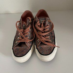 Converse All Star Chuck Taylor Women's Size 8 Shoes Peach/Teal Low Top Sneakers